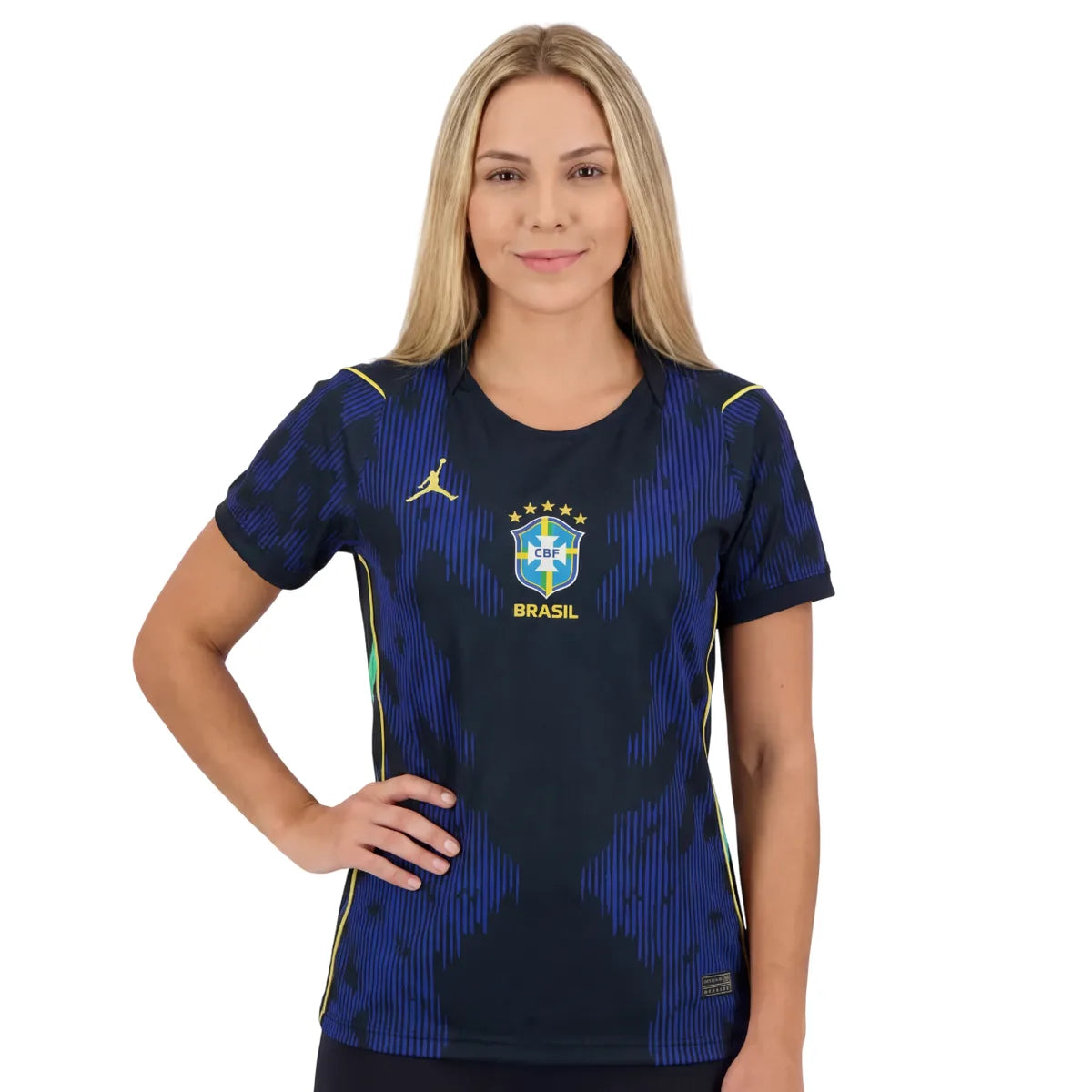 Camisa Brasil Feminina Away 2026 - Azul - Torcedor