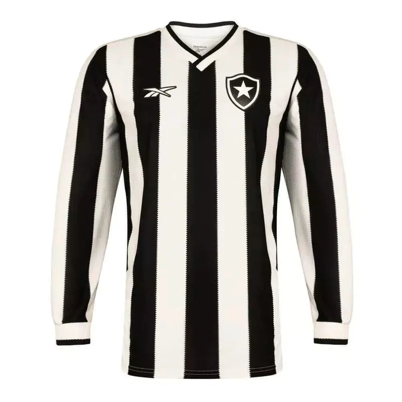 Camisa Botafogo Home 24/25 Manga Longa - Preta e Branca - Torcedor